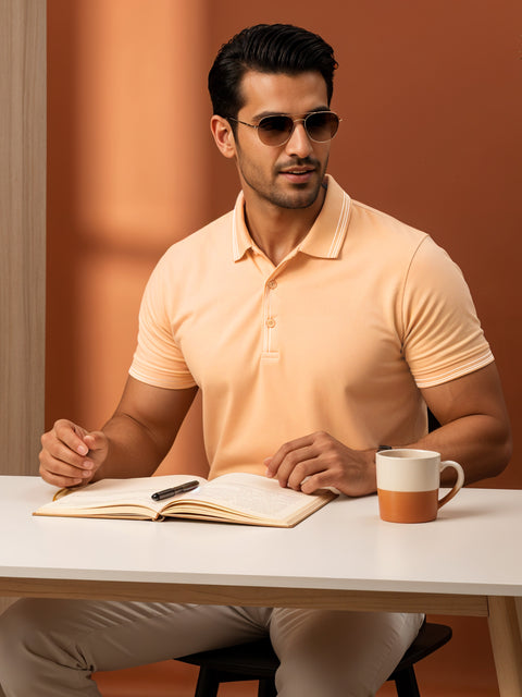 Adro Polo T Shirt for Men | Black Polo T-shirt | 100% Cotton Polo Tshirt | Regular Fit Polo| Available in Plus Size Polo
