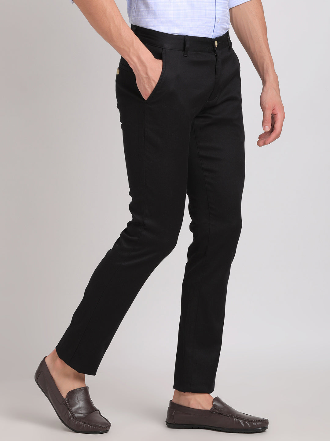 Men's Elastic Waist Trousers Formal Casual Business Office Dress Pants  Bottoms | eBay