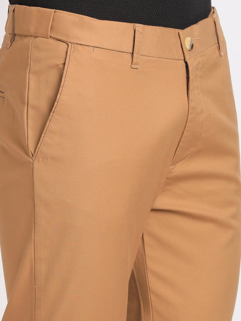 Ankle-Length Cotton Chinos for Men's Classic Style with Adjustable waist band.