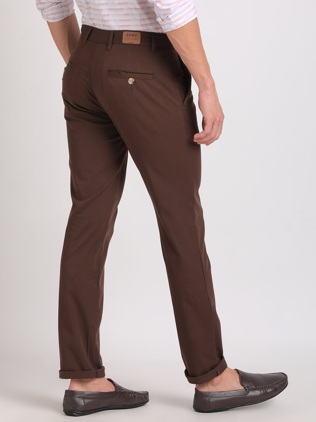 Brown Gathered-waist organic-cotton chino trousers | Raey | MATCHES UK