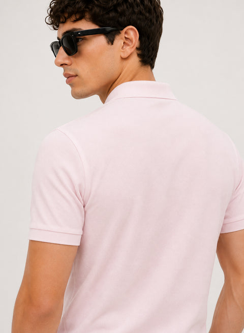 ADRO Mens Polo TShirt | Airtex Cotton Matty Fabric | Regular Fit | Breathable, Durable & Premium Casual Polo T-Shirt for Men | Pink Marshmellow