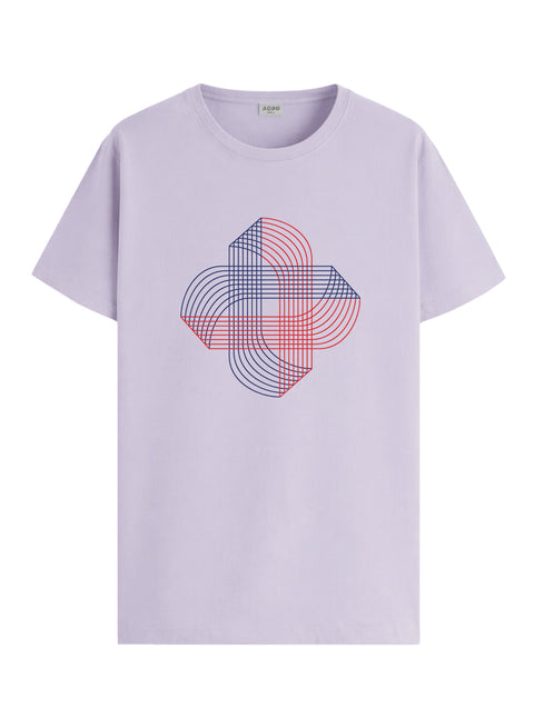 ADRO Printed T-Shirt for Men | Cross Matrix Cotton Printed Tshirt | Regular Fit Casual T-Shirts | Summer Tshirts
