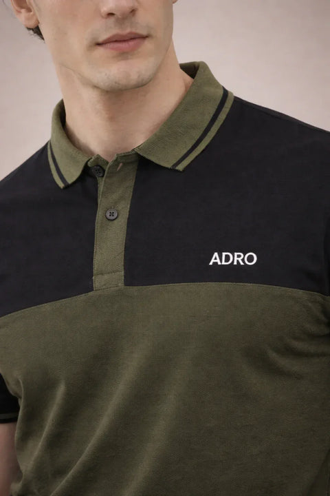 Adro Multicolour Polo T Shirt | 100% Cotton Mens Polo Tshirt | Regular Fit Half Sleeve Cut & Sew Polo T-shirt for men
