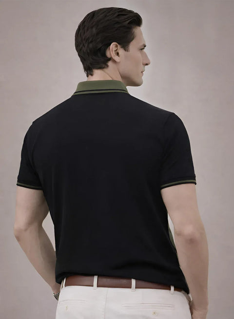 Adro Multicolour Polo T Shirt | 100% Cotton Mens Polo Tshirt | Regular Fit Half Sleeve Cut & Sew Polo T-shirt for men