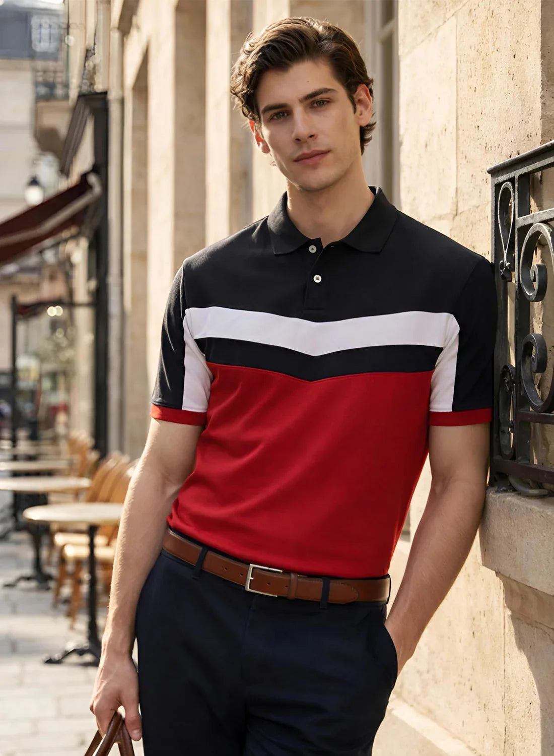 Adro Multicolour Polo T Shirt | 100% Cotton Mens Polo Tshirt | Regular Fit Half Sleeve Cut & Sew Polo T-shirt for men