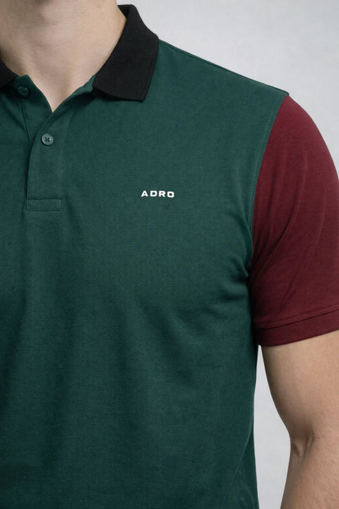 Adro Multicolour Polo T Shirt | 100% Cotton Mens Polo Tshirt | Regular Fit Half Sleeve Cut & Sew Polo T-shirt for men