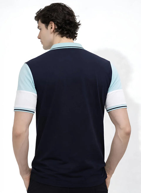 Adro Multicolour Polo T Shirt | 100% Cotton Mens Polo Tshirt | Regular Fit Half Sleeve Cut & Sew Polo T-shirt for men