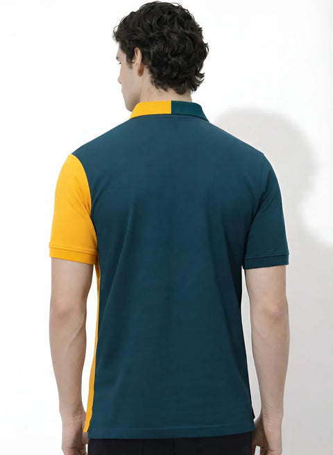 Adro Multicolour Polo T Shirt | 100% Cotton Mens Polo Tshirt | Regular Fit Half Sleeve Cut & Sew Polo T-shirt for men