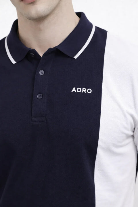 Adro Multicolour Polo T Shirt | 100% Cotton Mens Polo Tshirt | Regular Fit Half Sleeve Cut & Sew Polo T-shirt for men