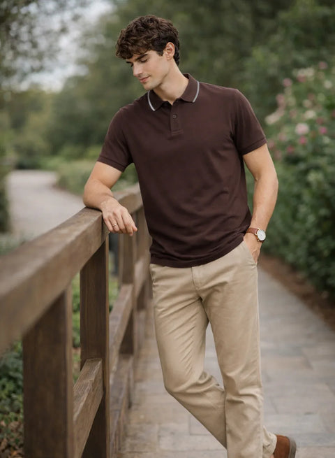 ADRO Mens Polo TShirt | Airtex Cotton Matty Fabric | Regular Fit | Breathable, Durable & Premium Casual Solid Polo T-Shirt for Men
