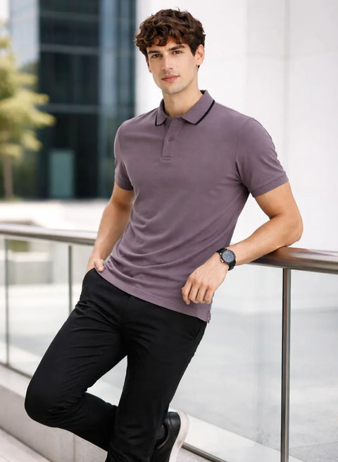 ADRO Mens Polo TShirt | Airtex Cotton Matty Fabric | Regular Fit | Breathable, Durable & Premium Casual Solid Polo T-Shirt for Men