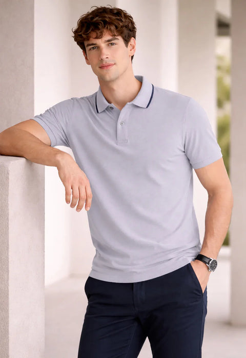 ADRO Mens Polo TShirt | Airtex Cotton Matty Fabric | Regular Fit | Breathable, Durable & Premium Casual Solid Polo T-Shirt for Men
