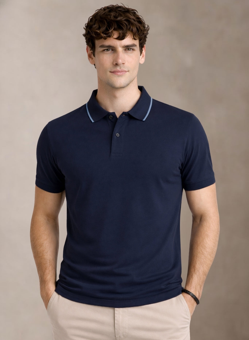 ADRO Mens Polo TShirt | Airtex Cotton Matty Fabric | Regular Fit | Breathable, Durable & Premium Casual Solid Polo T-Shirt for Men Deep Navy Blue