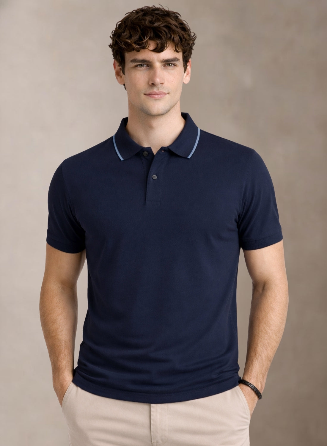 ADRO Mens Polo TShirt | Airtex Cotton Matty Fabric | Regular Fit | Breathable, Durable & Premium Casual Solid Polo T-Shirt for Men Deep Navy Blue