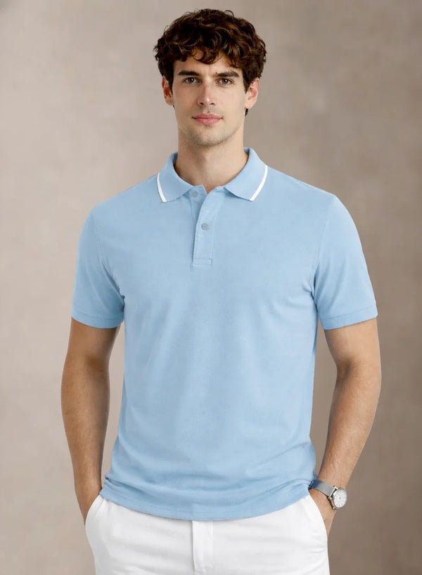 ADRO Mens Polo TShirt | Airtex Cotton Matty Fabric | Regular Fit | Breathable, Durable & Premium Casual Solid Polo T-Shirt for Men
