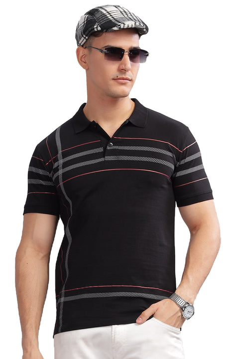 Adro Polo T-shirt for Men| Printed Polo T-Shirt | Cotton Polo T shirt Also in Plus Size