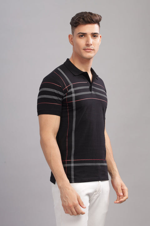 Adro Polo T-shirt for Men| Printed Polo T-Shirt | Cotton Polo T shirt Also in Plus Size