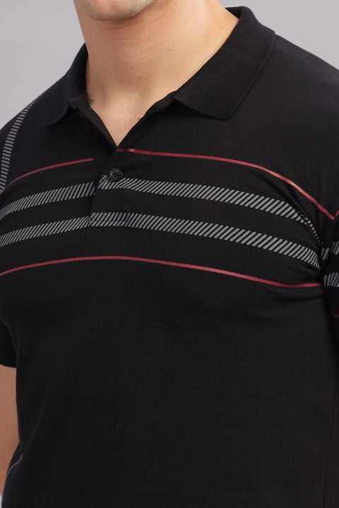 Adro Polo T-shirt for Men| Printed Polo T-Shirt | Cotton Polo T shirt Also in Plus Size