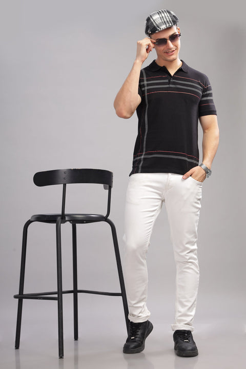 Adro Polo T-shirt for Men| Printed Polo T-Shirt | Cotton Polo T shirt Also in Plus Size