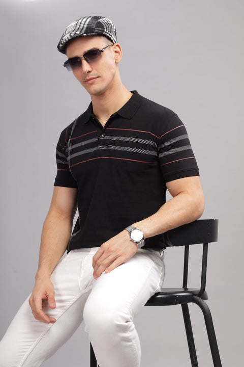 Adro Polo T-shirt for Men| Printed Polo T-Shirt | Cotton Polo T shirt Also in Plus Size