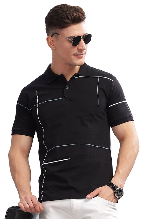 Adro Polo T-shirt for Men| Printed Polo T-Shirt | Cotton Polo T shirt Also in Plus Size