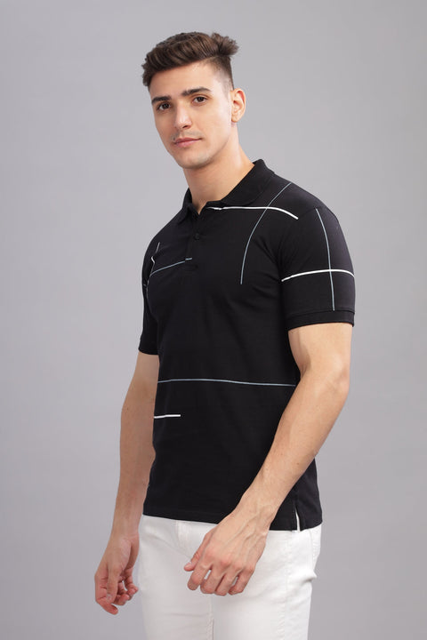 Adro Polo T-shirt for Men| Printed Polo T-Shirt | Cotton Polo T shirt Also in Plus Size