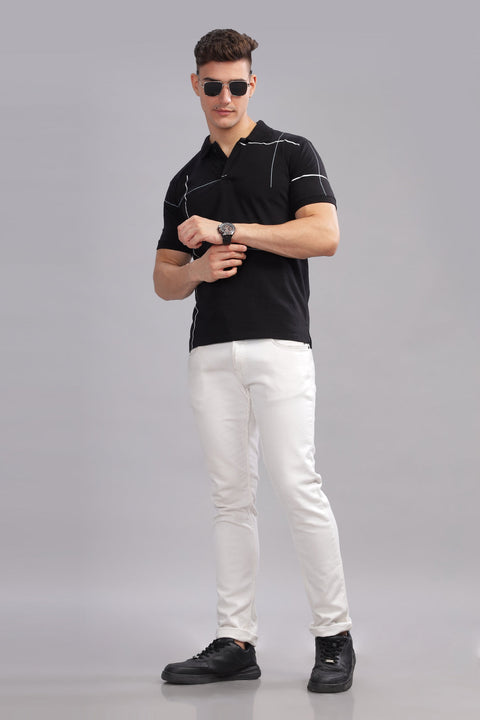 Adro Polo T-shirt for Men| Printed Polo T-Shirt | Cotton Polo T shirt Also in Plus Size