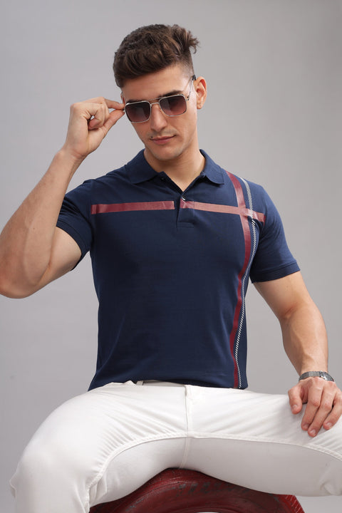 Adro Polo T-shirt for Men| Printed Polo T-Shirt | Cotton Polo T shirt Also in Plus Size