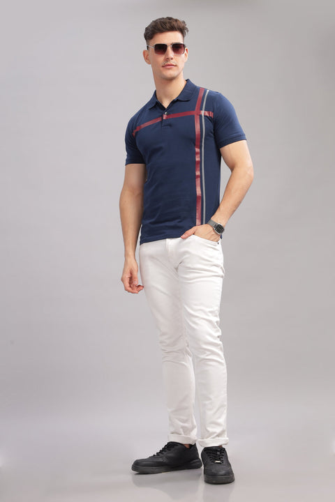 Adro Polo T-shirt for Men| Printed Polo T-Shirt | Cotton Polo T shirt Also in Plus Size