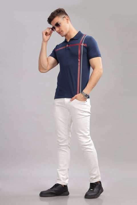 Adro Polo T-shirt for Men| Printed Polo T-Shirt | Cotton Polo T shirt Also in Plus Size