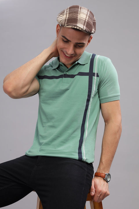 Adro Polo T-shirt for Men| Printed Polo T-Shirt | Cotton Polo T shirt Also in Plus Size