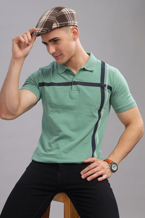 Adro Polo T-shirt for Men| Printed Polo T-Shirt | Cotton Polo T shirt Also in Plus Size