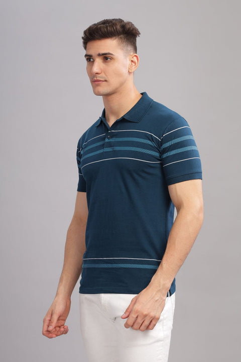 Adro Polo T-shirt for Men| Printed Polo T-Shirt | Cotton Polo T shirt Also in Plus Size