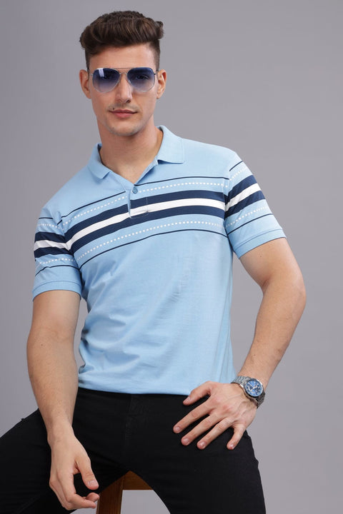 Adro Polo T-shirt for Men| Printed Polo T-Shirt | Cotton Polo T shirt Also in Plus Size