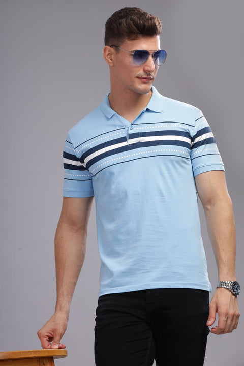 Adro Polo T-shirt for Men| Printed Polo T-Shirt | Cotton Polo T shirt Also in Plus Size