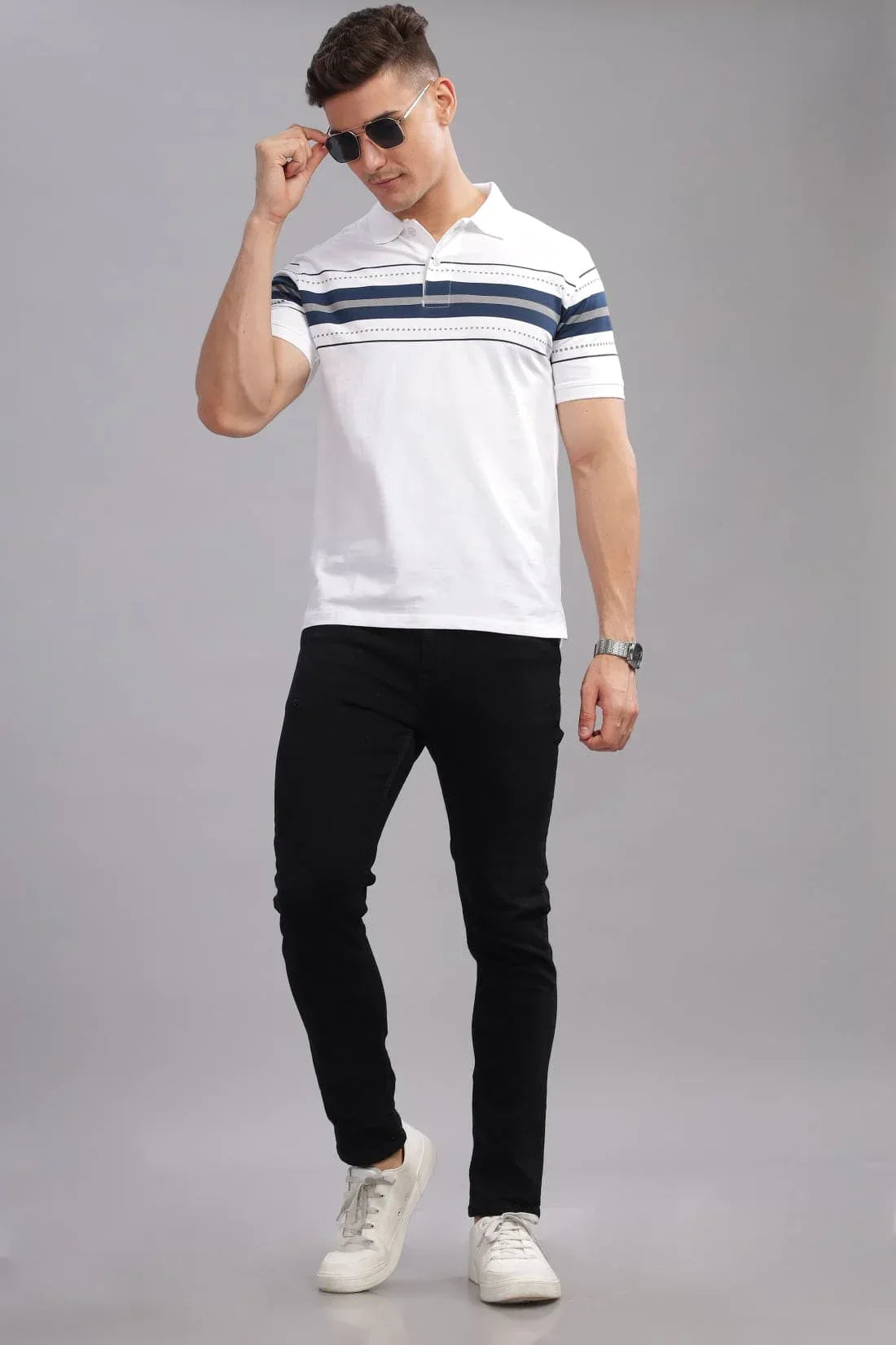 Adro Men’s Cotton Polo T-Shirt | Soft Feel | Casual Streetwear