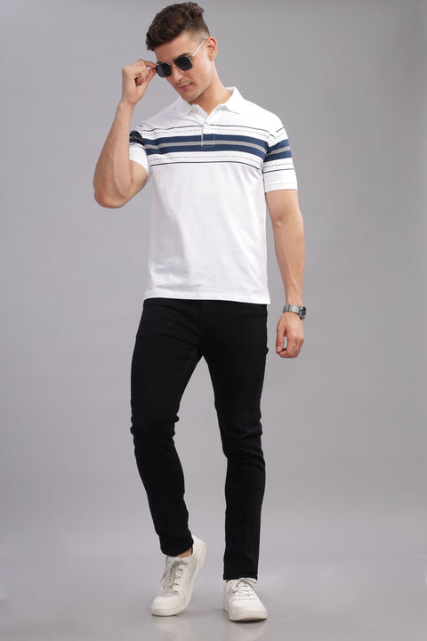 Adro Polo T-shirt for Men| Printed Polo T-Shirt | Cotton Polo T shirt Also in Plus Size