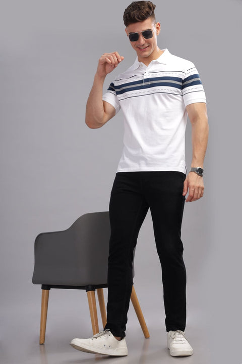 Adro Polo T-shirt for Men| Printed Polo T-Shirt | Cotton Polo T shirt Also in Plus Size