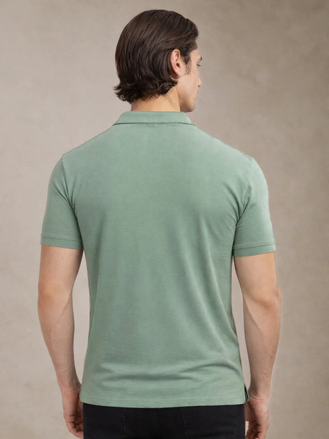 Adro Cotton Polo T Shirt for men | Regular Fit Printed Polo T-shirt | Short Sleeve Pista Polo Tshirt | Soft Fabric for Summer