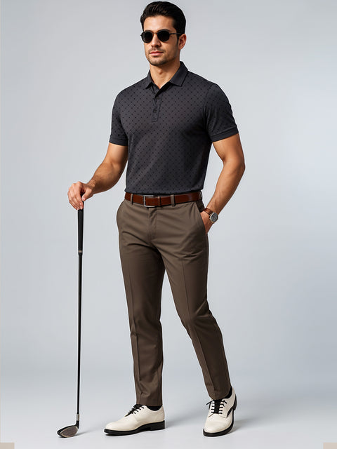 Adro Polo T-Shirt for Men – 100% Cotton Soft Fabric | Regular Fit Polo Tshirt | All over Printed Cotton Polo T Shirt for Men