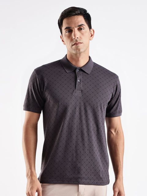 Adro Polo T-Shirt for Men – 100% Cotton Soft Fabric | Regular Fit Polo Tshirt | All over Printed Cotton Polo T Shirt for Men