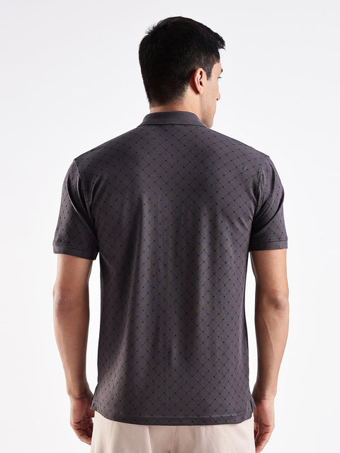 Adro Polo T-Shirt for Men – 100% Cotton Soft Fabric | Regular Fit Polo Tshirt | All over Printed Cotton Polo T Shirt for Men