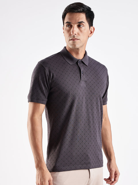 Adro Polo T-Shirt for Men – 100% Cotton Soft Fabric | Regular Fit Polo Tshirt | All over Printed Cotton Polo T Shirt for Men