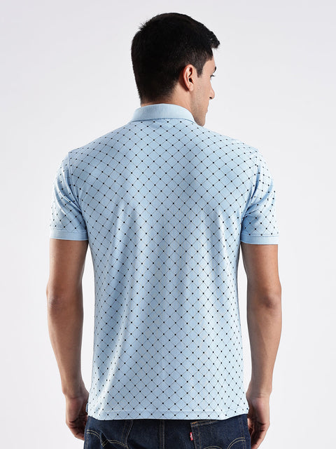 Adro Polo T-Shirt for Men – 100% Cotton Soft Fabric | Regular Fit Polo Tshirt | All over Printed Cotton Polo T Shirt for Men