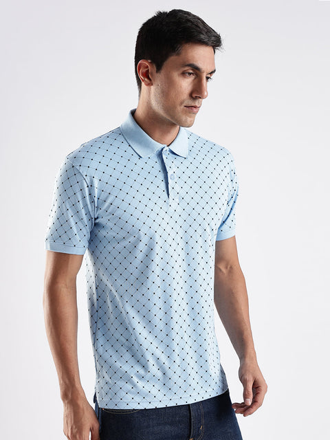 Adro Polo T-Shirt for Men – 100% Cotton Soft Fabric | Regular Fit Polo Tshirt | All over Printed Cotton Polo T Shirt for Men