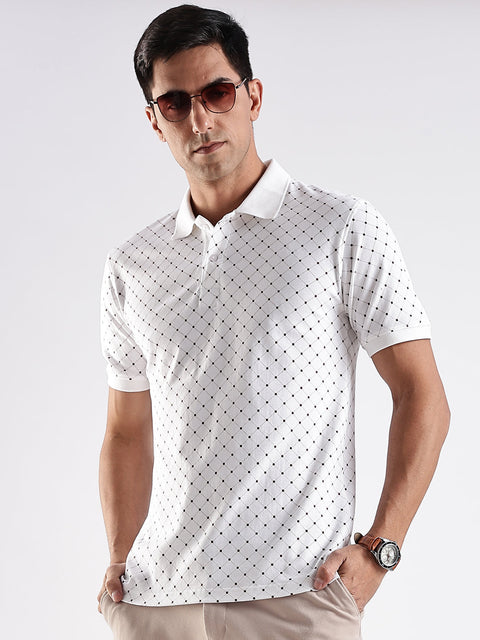 Adro Polo T-Shirt for Men – 100% Cotton Soft Fabric | Regular Fit Polo Tshirt | All over Printed Cotton Polo T Shirt for Men