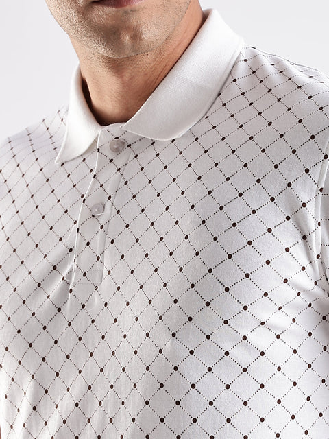 Adro Polo T-Shirt for Men – 100% Cotton Soft Fabric | Regular Fit Polo Tshirt | All over Printed Cotton Polo T Shirt for Men