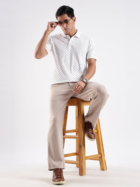 Adro Polo T-Shirt for Men – 100% Cotton Soft Fabric | Regular Fit Polo Tshirt | All over Printed Cotton Polo T Shirt for Men