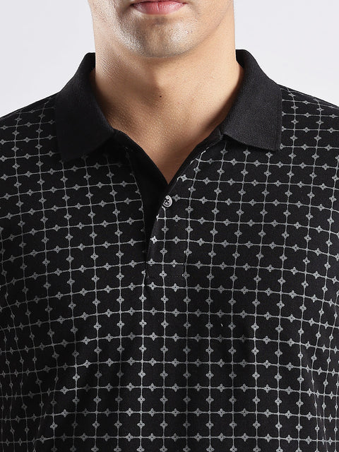 Adro Polo T-Shirt for Men – 100% Cotton Soft Fabric | Regular Fit Polo Tshirt | All over Printed Cotton Polo T Shirt for Men