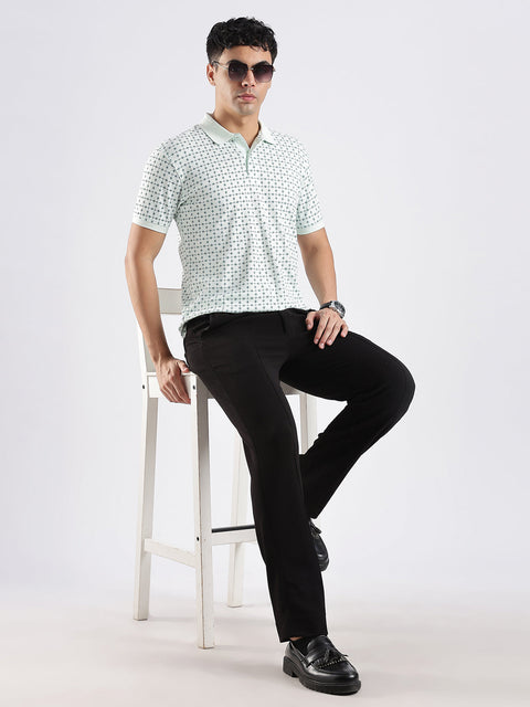 Adro Polo T-Shirt for Men – 100% Cotton Soft Fabric | Regular Fit Polo Tshirt | All over Printed Cotton Polo T Shirt for Men